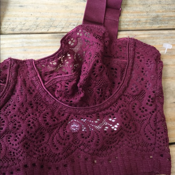 New Free People Abigail Red Lace Underwire Bra - Picture 6 of 7